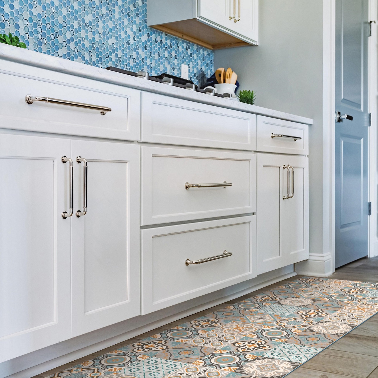 Fresc vinyl floor mat rug