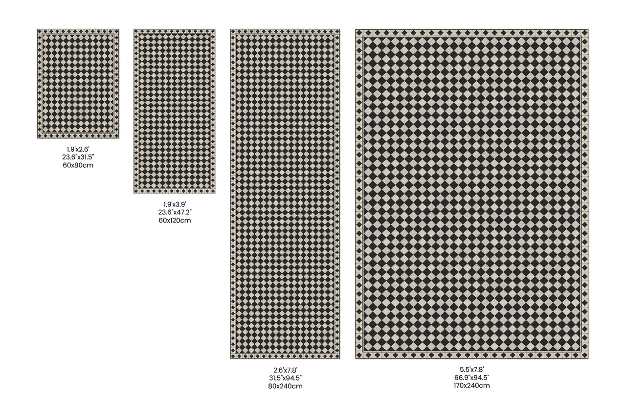 Chess_B vinyl floor mat rug