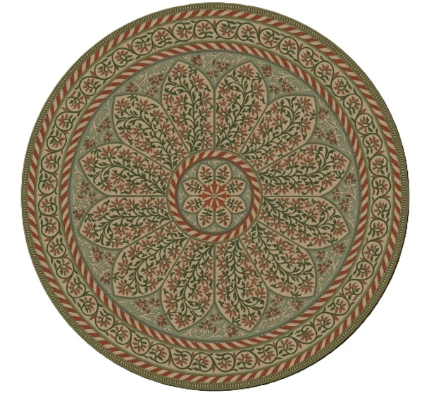Spicher Biltmore Estate Tracery Berry Bough - round vinyl floor cloth