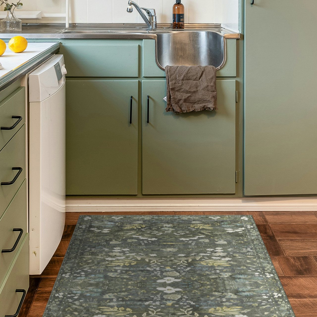 Moonflower_V comfort cushion vinyl floor mat 