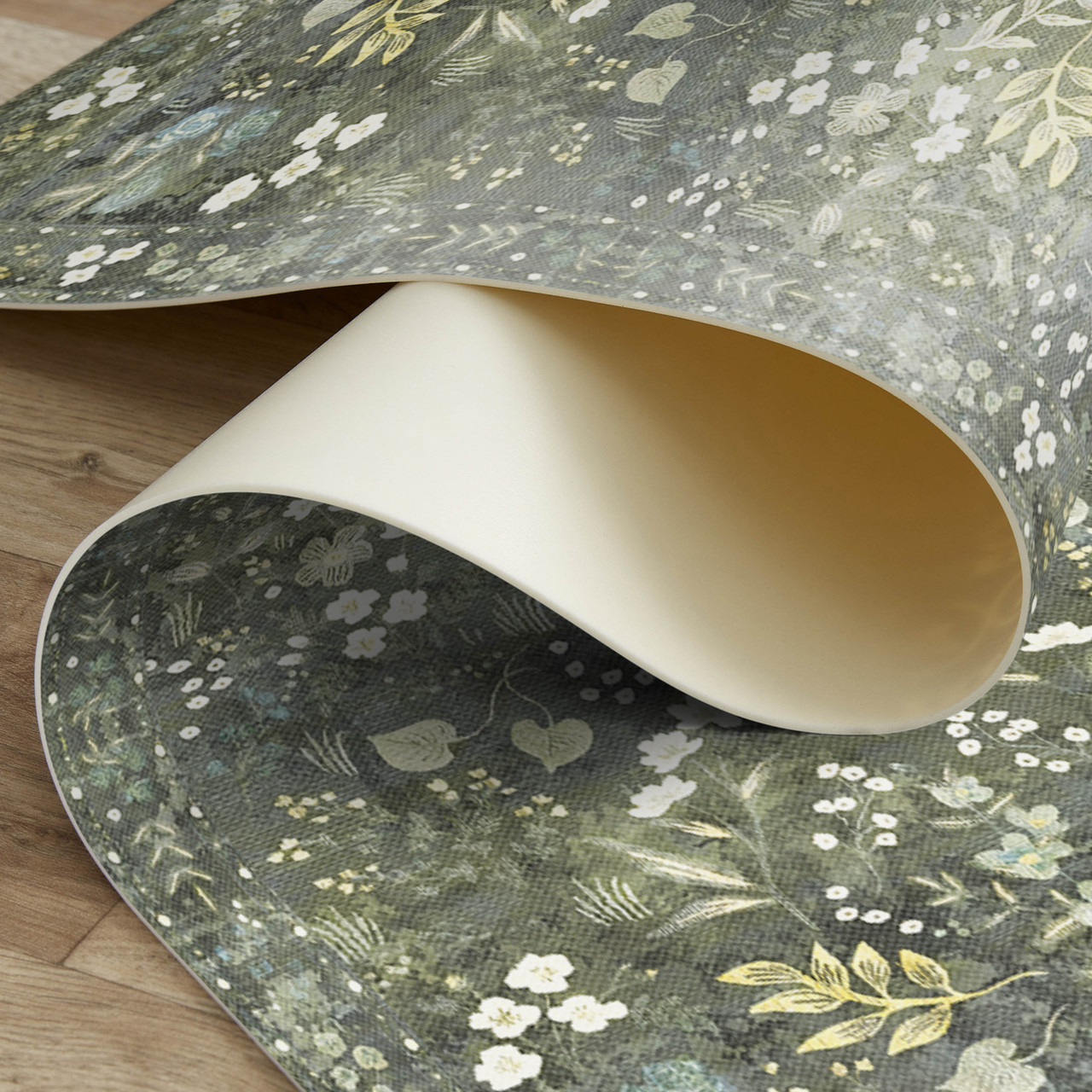 Moonflower_V  vinyl floor mat rug