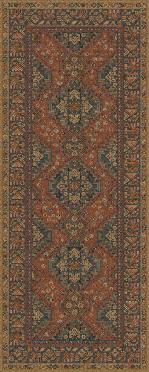 Biltmore Grand Estate Bachelors Wing vinyl floor cloth sizes 30x75, 36x90