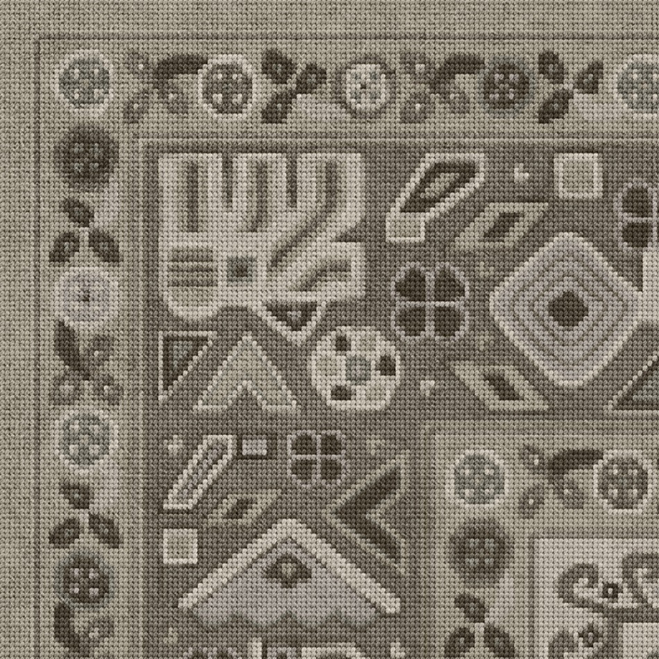 Biltmore Grand Estate Splendid Sculptor - vinyl floor cloth detail 