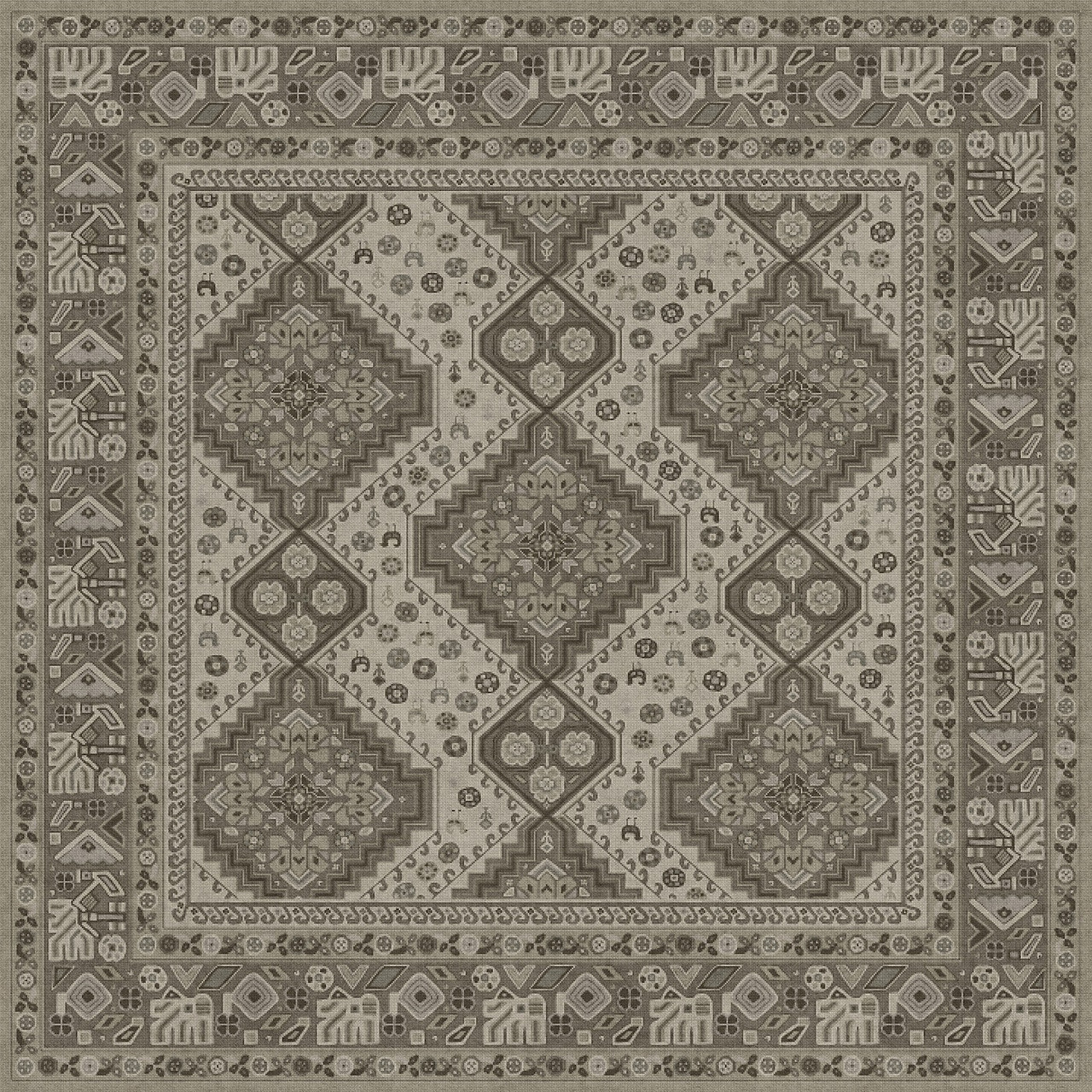 Biltmore Grand Estate Splendid Sculptor - vinyl floor cloth sizes 60x60, 72x72