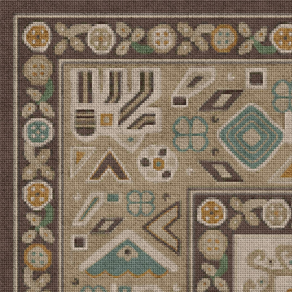 Grand Estate The Banquet Hall - vinyl floor cloth detail