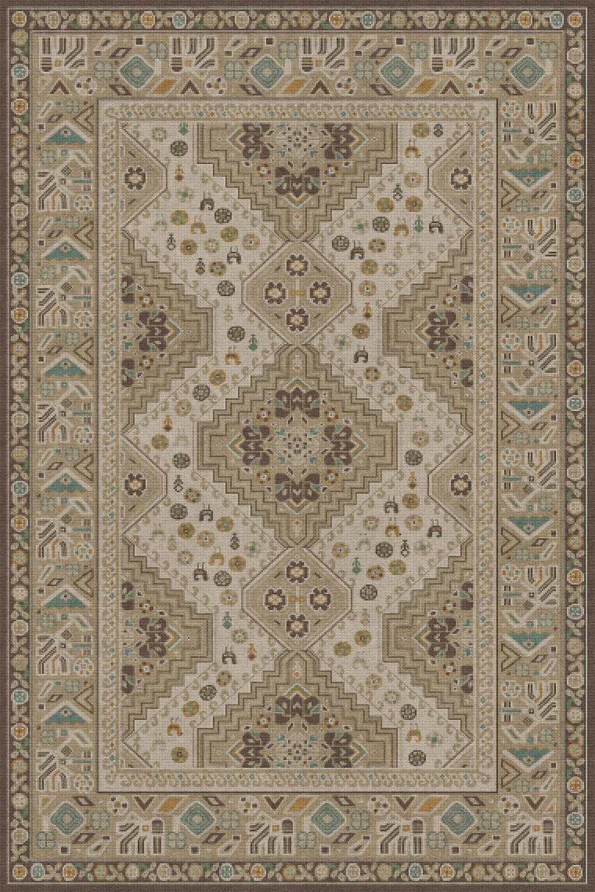 Grand Estate The Banquet Hall - vinyl floor cloth sizes 20x30, 24x36, 38x56