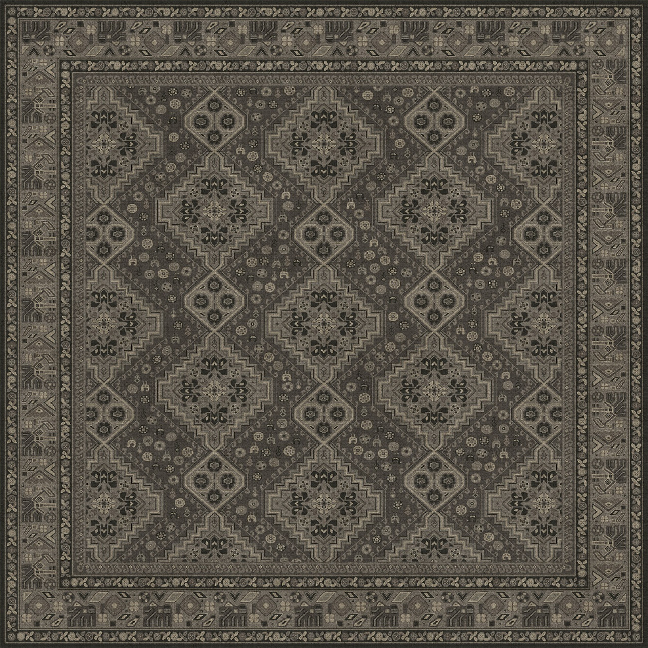 Biltmore Grand Estate The Chateau - vinyl floor cloth sizes 96x96, 120x120