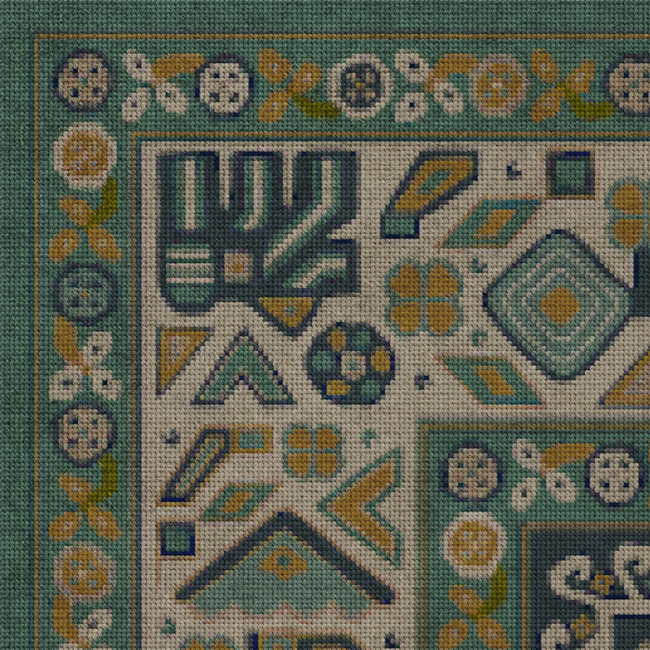 Biltmore Grand Estate The Loggia - vinyl floor cloth detail