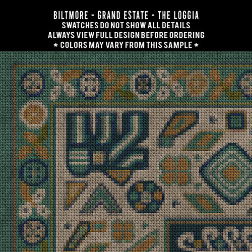 Biltmore Grand Estate The Loggia - vinyl floor cloth swatch 