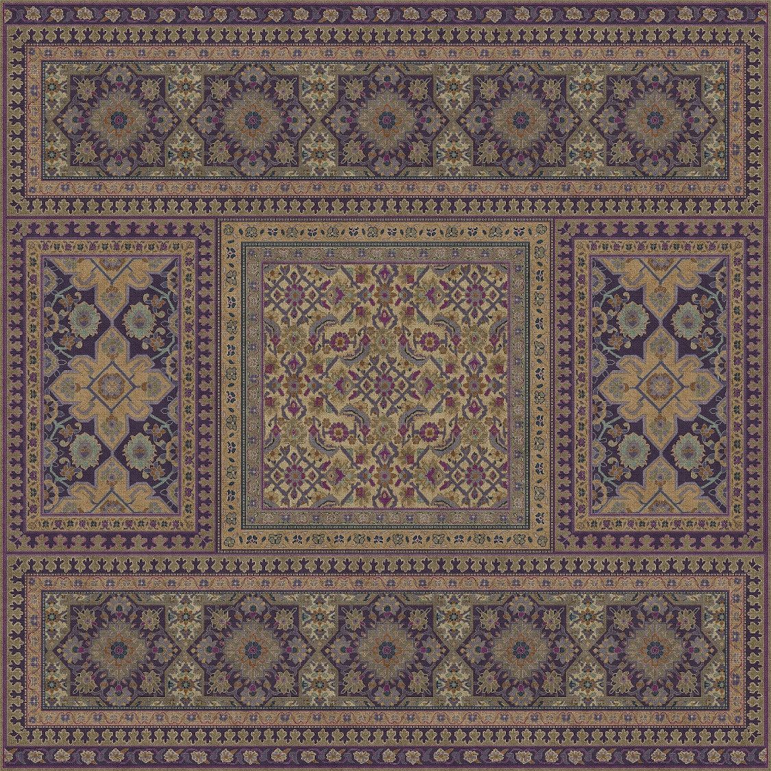 Biltmore Maison Tapis Avignon - vinyl floor cloth sizes 60x60, 72x72