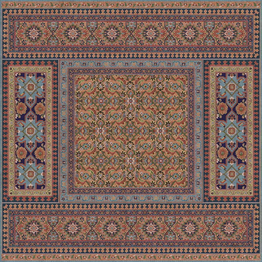 Biltmore Maison Tapis Cote d'Azur - vinyl floor cloth size 72x72