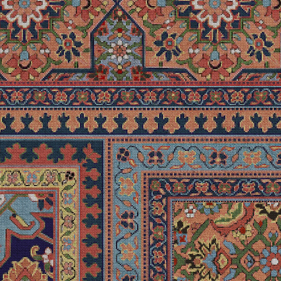 Maison Tapis Cote d'Azur - vinyl floor cloth detail 