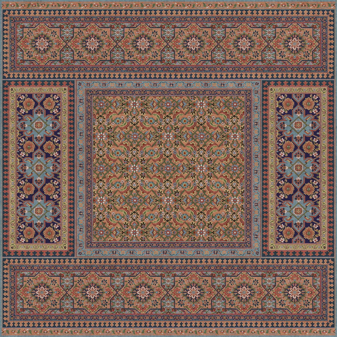 Biltmore Maison Tapis Cote d'Azur - vinyl floor cloth size 84x84