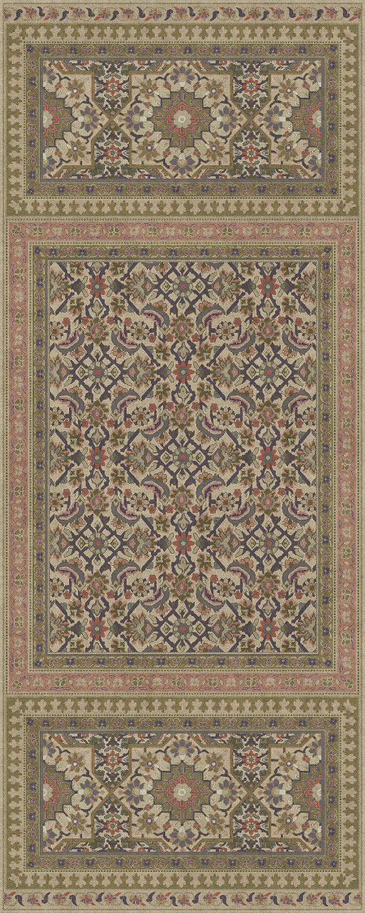 Biltmore Maison Tapis Giverny - vinyl floor cloth sizes 30x75, 36x90