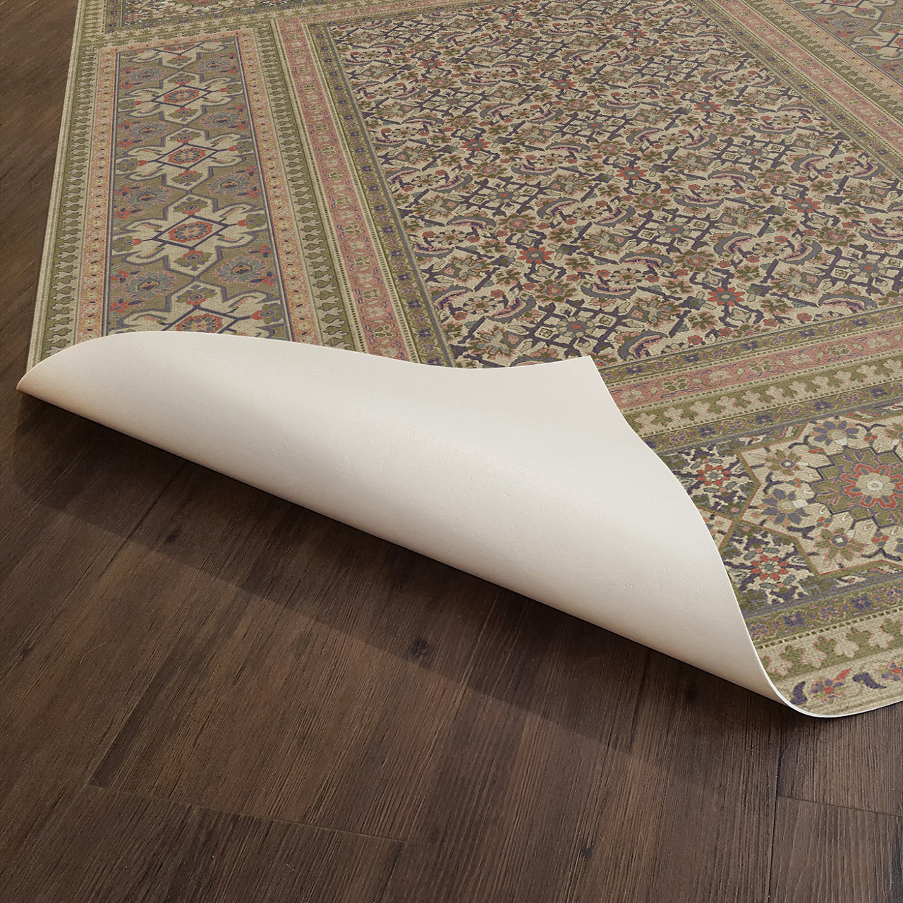Biltmore Maison Tapis Giverny - vinyl floor cloth underside 
