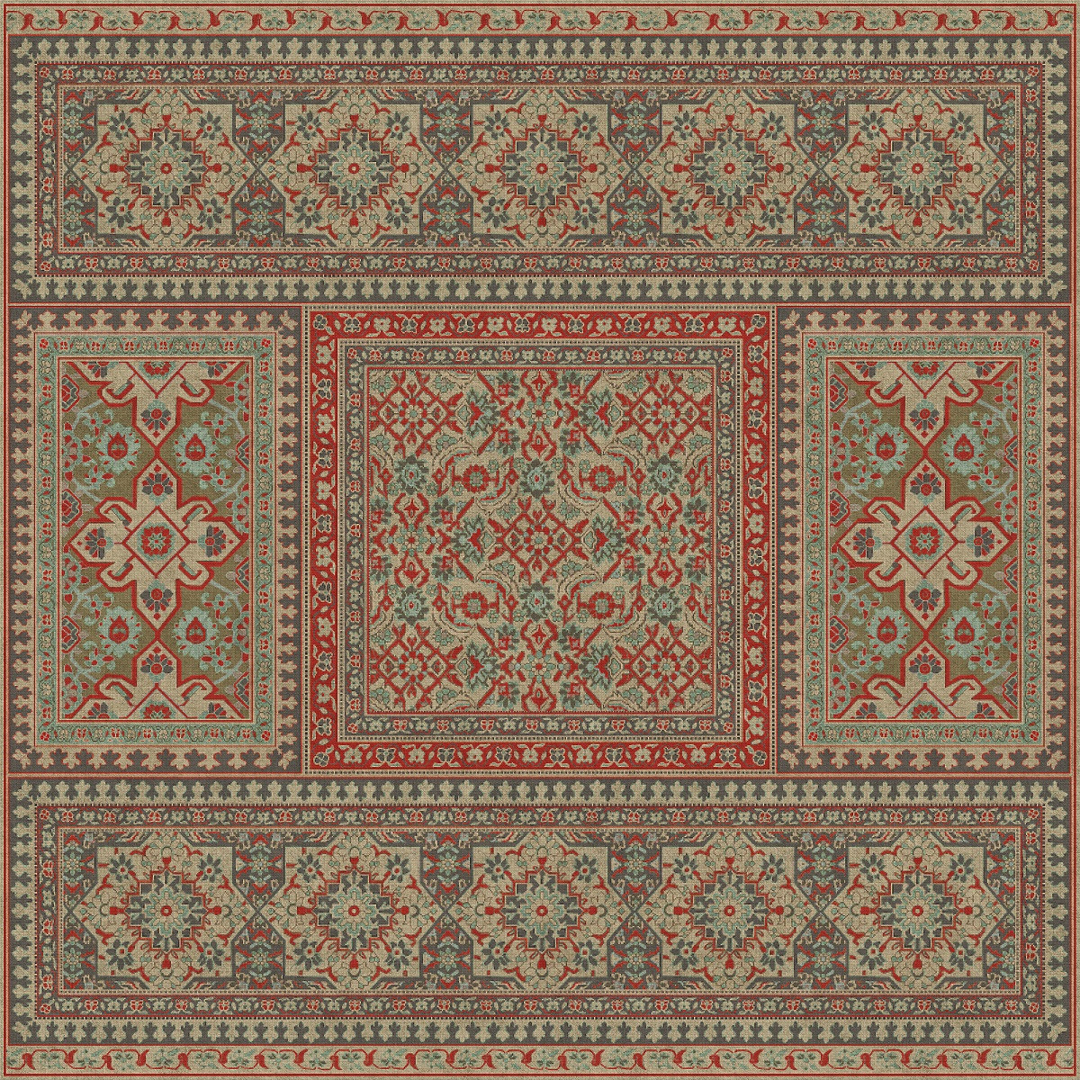 Biltmore Maison Tapis Vezelay - vinyl floor cloth sizes 60x60, 72x72