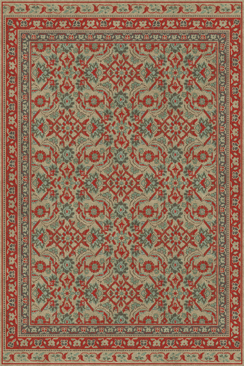 Biltmore Maison Tapis Vezelay - vinyl floor cloth sizes 20x30, 24x36, 38x56