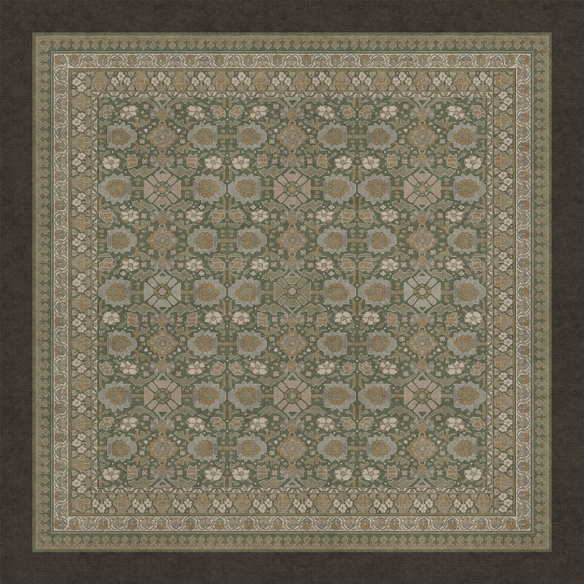 Biltmore Promenade Aurora - vinyl floor cloth sizes 60x60, 72x72