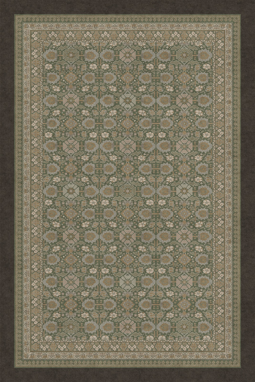 Biltmore Promenade Aurora - vinyl floor cloth sizes 52x76. 72x108