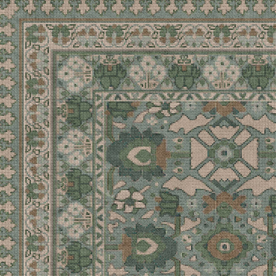 Biltmore Promenade Blooming Season - vinyl floor cloth detail