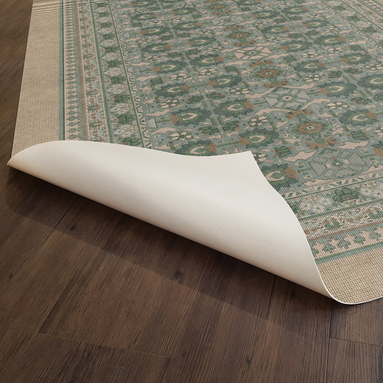 Biltmore Promenade Blooming Season - vinyl floor cloth underside 