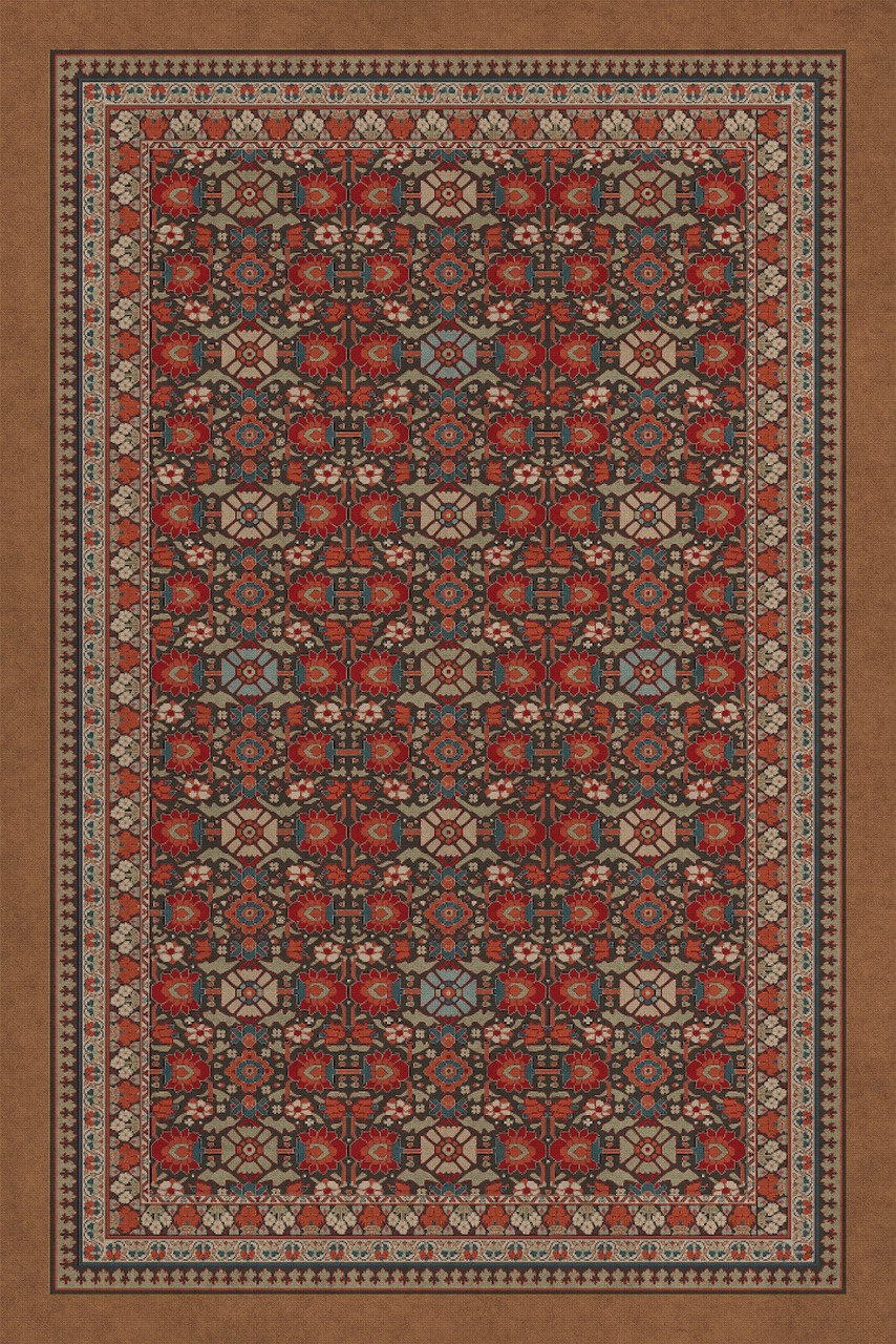 Biltmore Promenade Heirloom Nectar - vinyl floor cloth sizes 52x76, 72x108