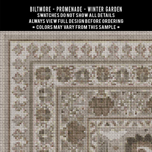 Biltmore Promenade Winter Garden - vinyl floor cloth swatch sample 