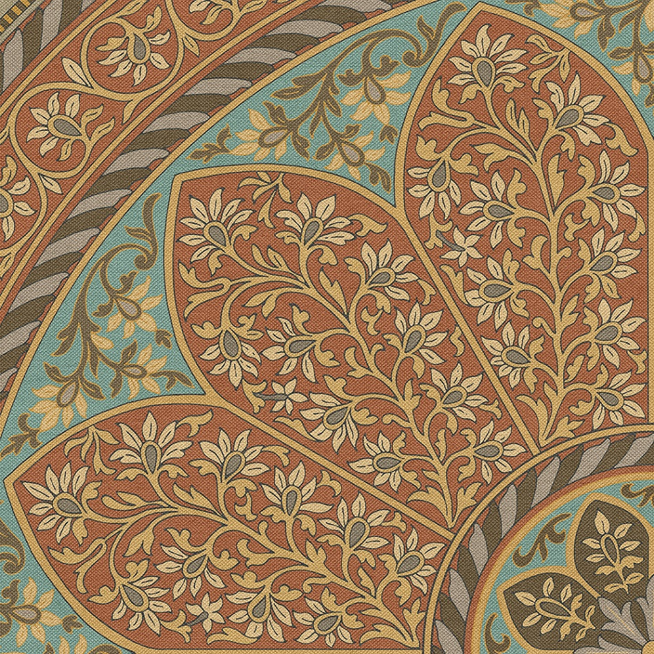 Biltmore Estate Tracery Tuscan Arcade - round vinyl floor cloth detail
