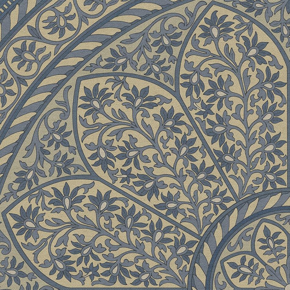 Biltmore Estate Tracery Porcelain Garden - round vinyl floor cloth all sizes 