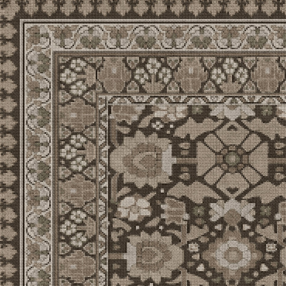 Promenade Wondrous Vistas - vinyl floor cloth detail