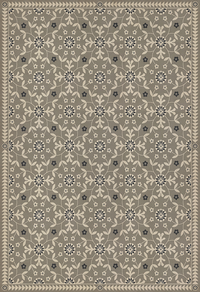 Whig Rose To the Nightingale - vinyl floor cloth sizes 84x120, 96x140, 120x175