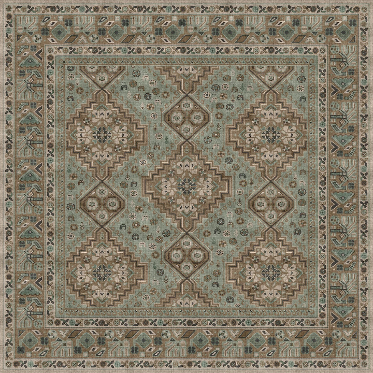 Biltmore Grand Estate The Observatory - vinyl floor cloth sizes 60x60, 72x72