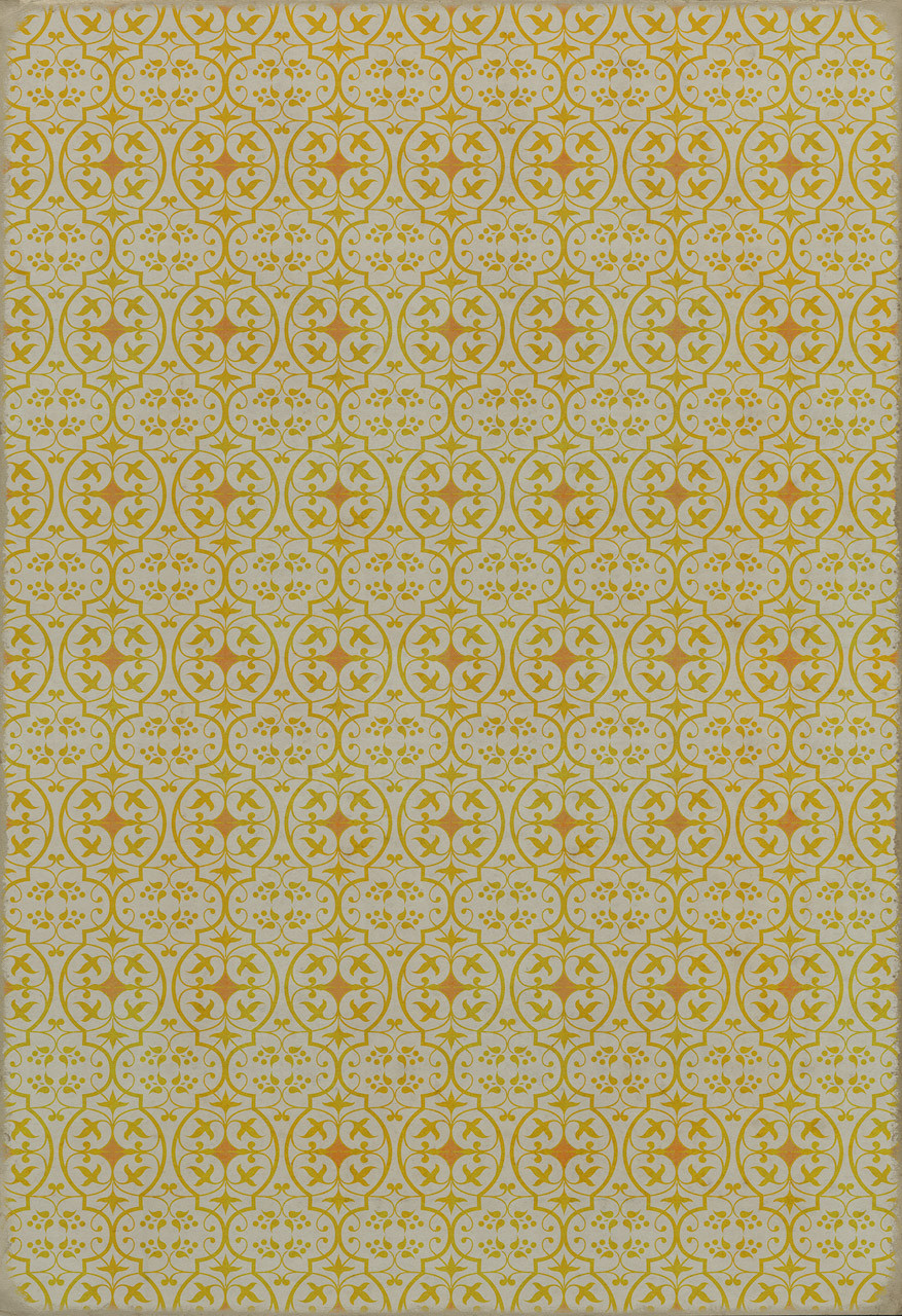 Pattern 51 Sunny Side Up - vinyl floor cloth sizes 96x140, 120x175