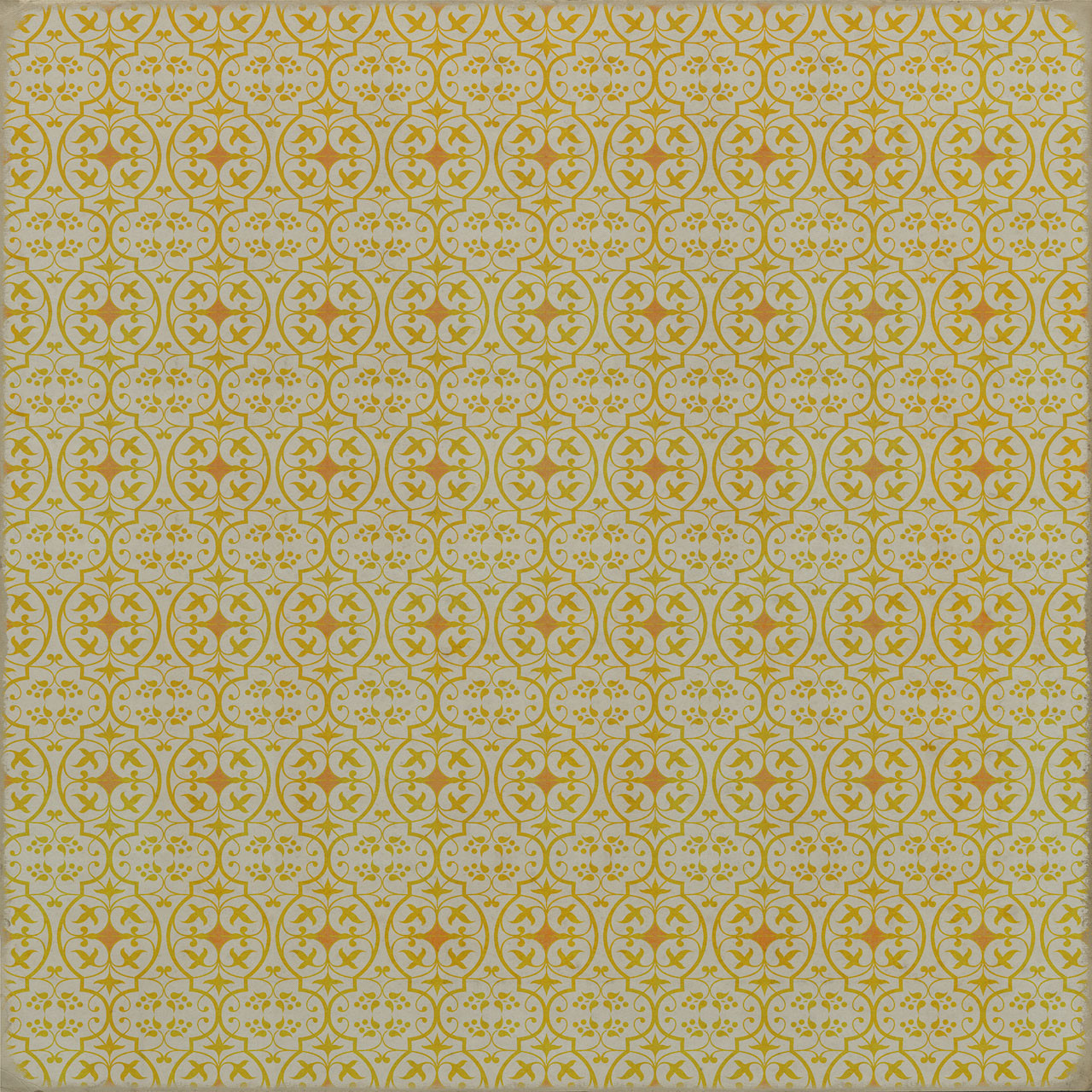 Pattern 51 Sunny Side Up - vinyl floor cloth sizes 96x96, 120x120