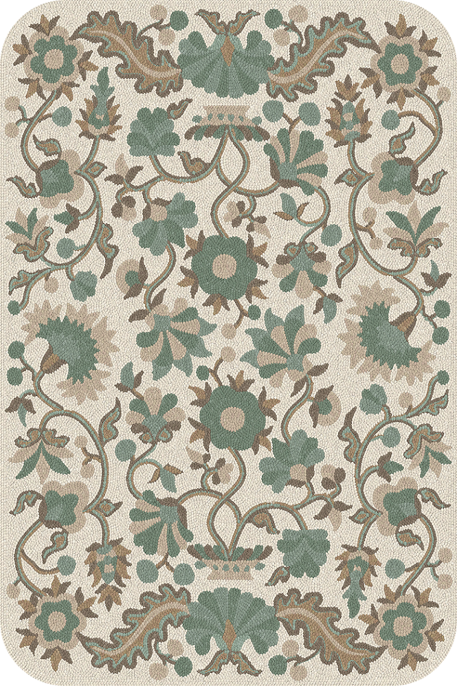 Parterre Balmy is the Breeze- vinyl floor cloth sizes 20x30, 24x36, 30x44, 38x56, 52x76, 70x102