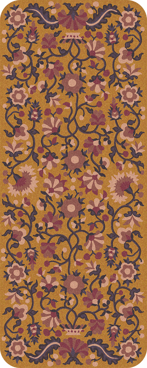 Parterre Hues of Dawn - vinyl floor cloth sizes 30x75, 36x90