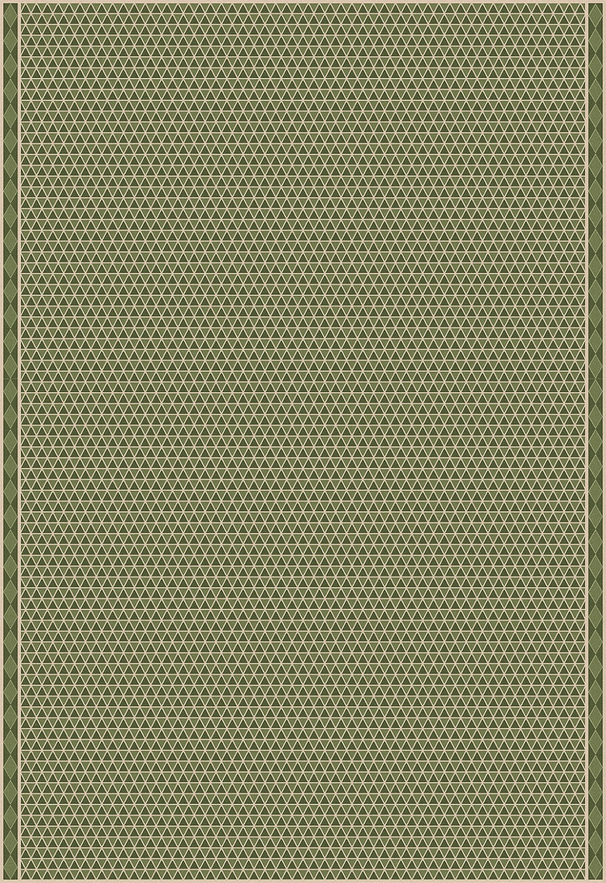Triangular Ascending the Cliffs - vinyl floor cloth 120x175