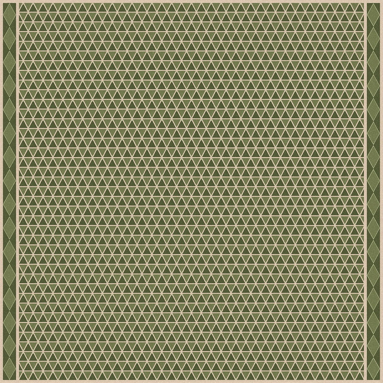 Triangular Ascending the Cliffs - vinyl floor cloth 84x84