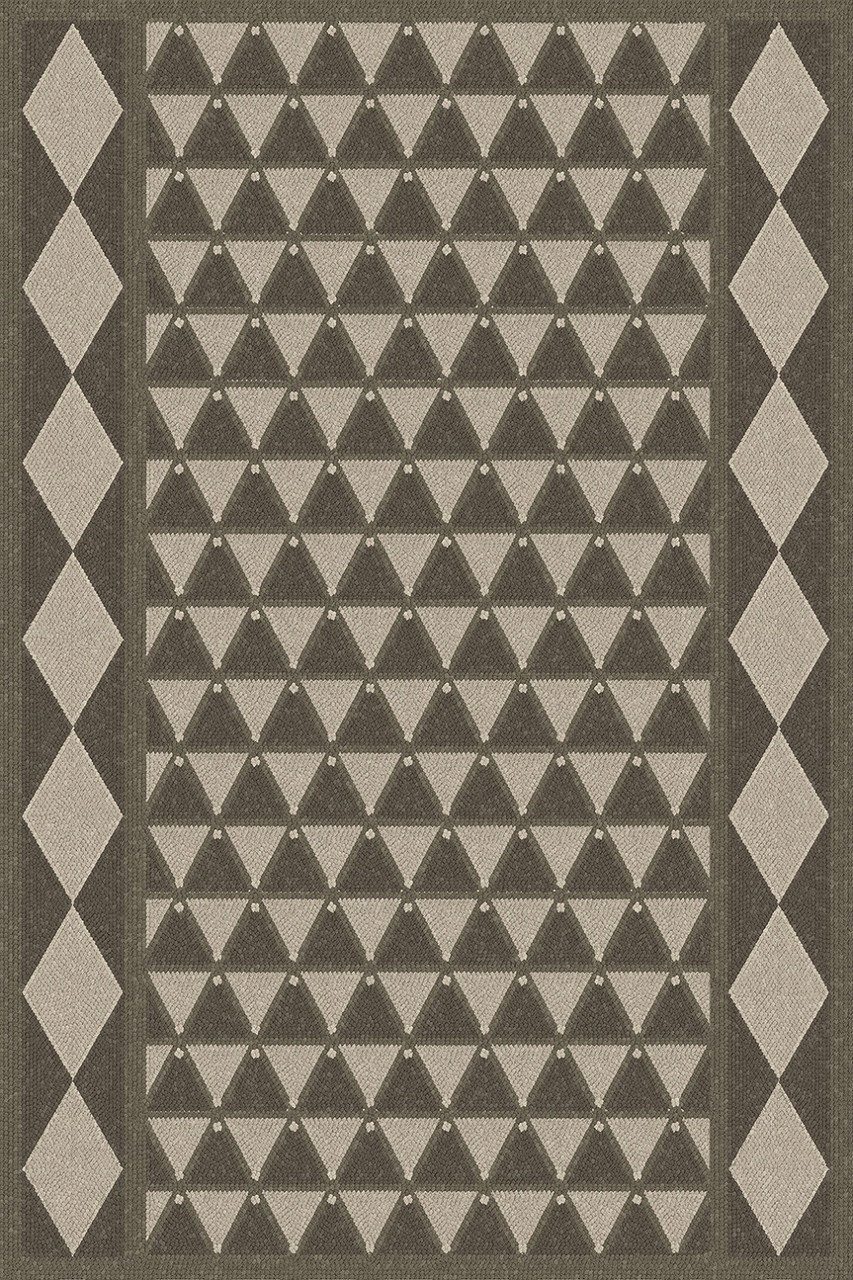 Triangular Chain of Fortresses - vinyl floor cloth 24x36