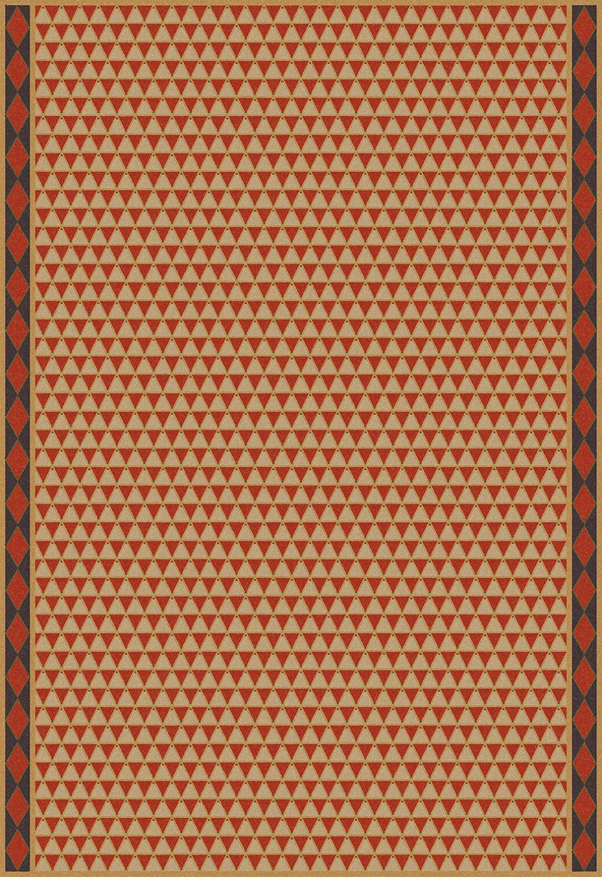 Triangular Cloaked in Daggers - vinyl floor cloth 70x102