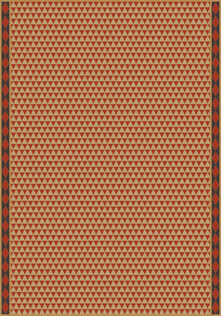 Triangular Cloaked in Daggers - vinyl floor cloth 84x120