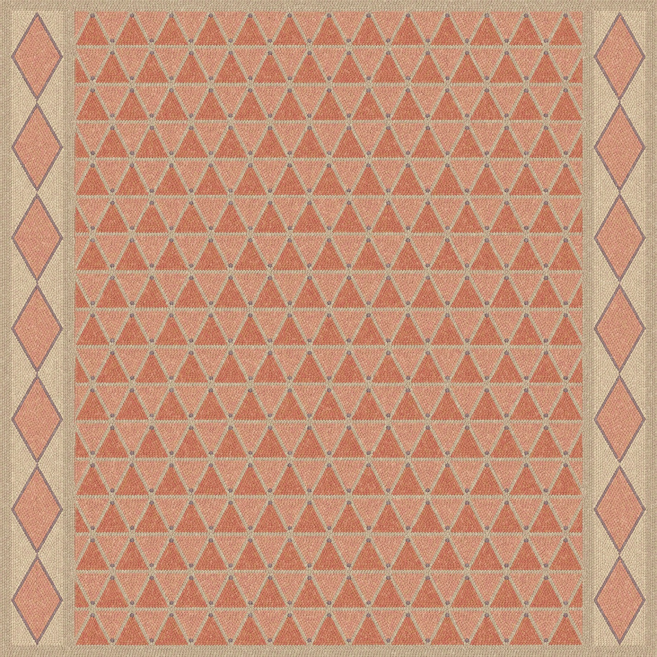Triangular Crown of Rule - vinyl floor cloth 36x36