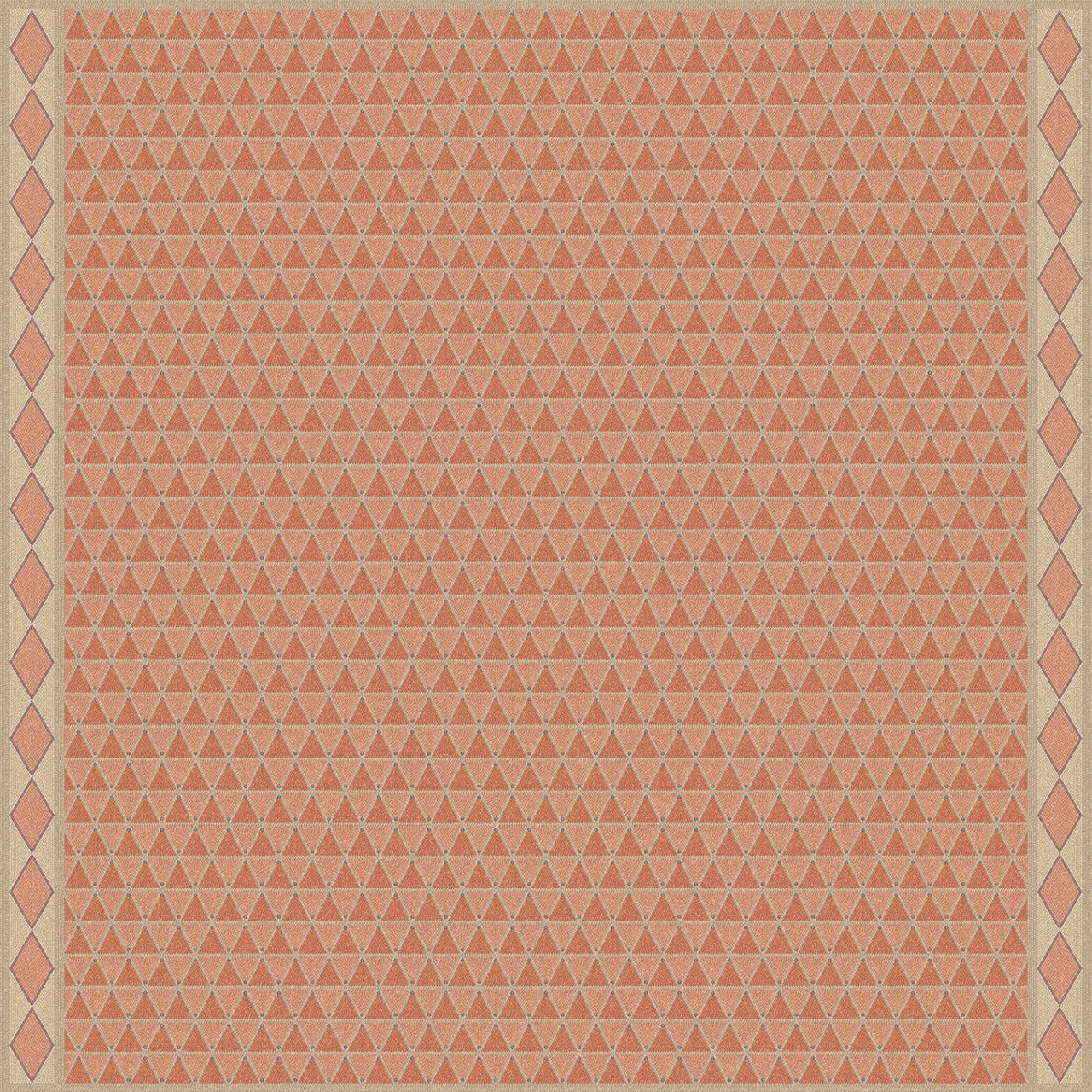 Triangular Crown of Rule - vinyl floor cloth 72x72