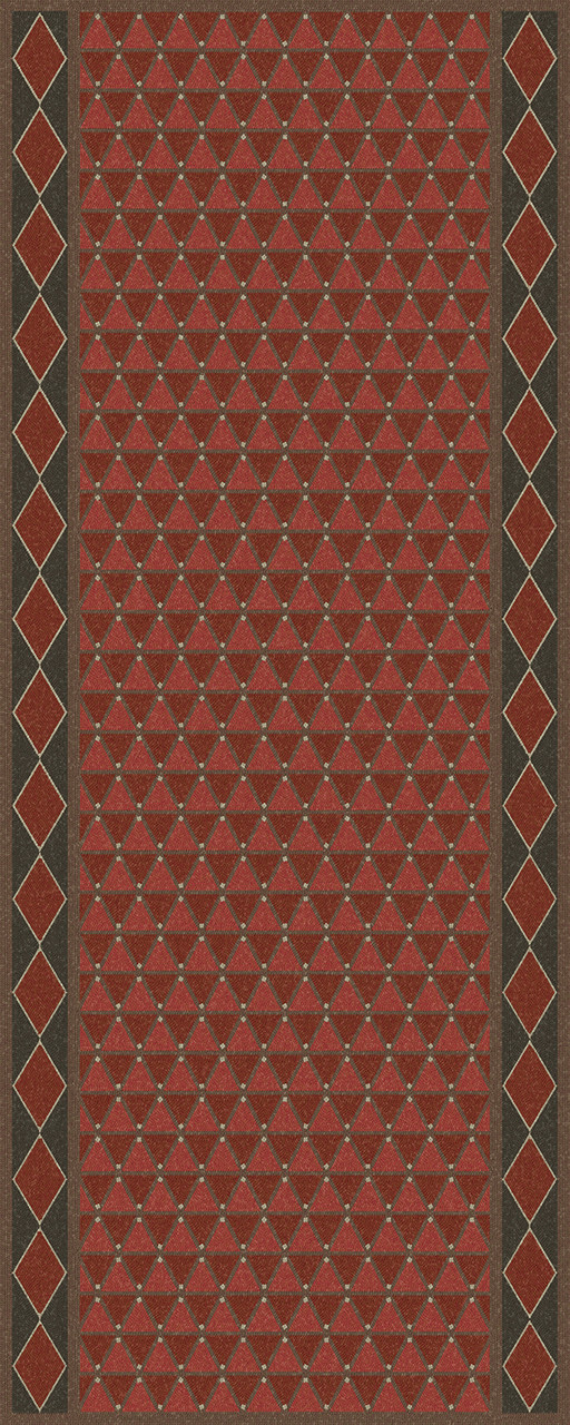 Triangular Follow the Bloodhounds- vinyl floor cloth 30x75
