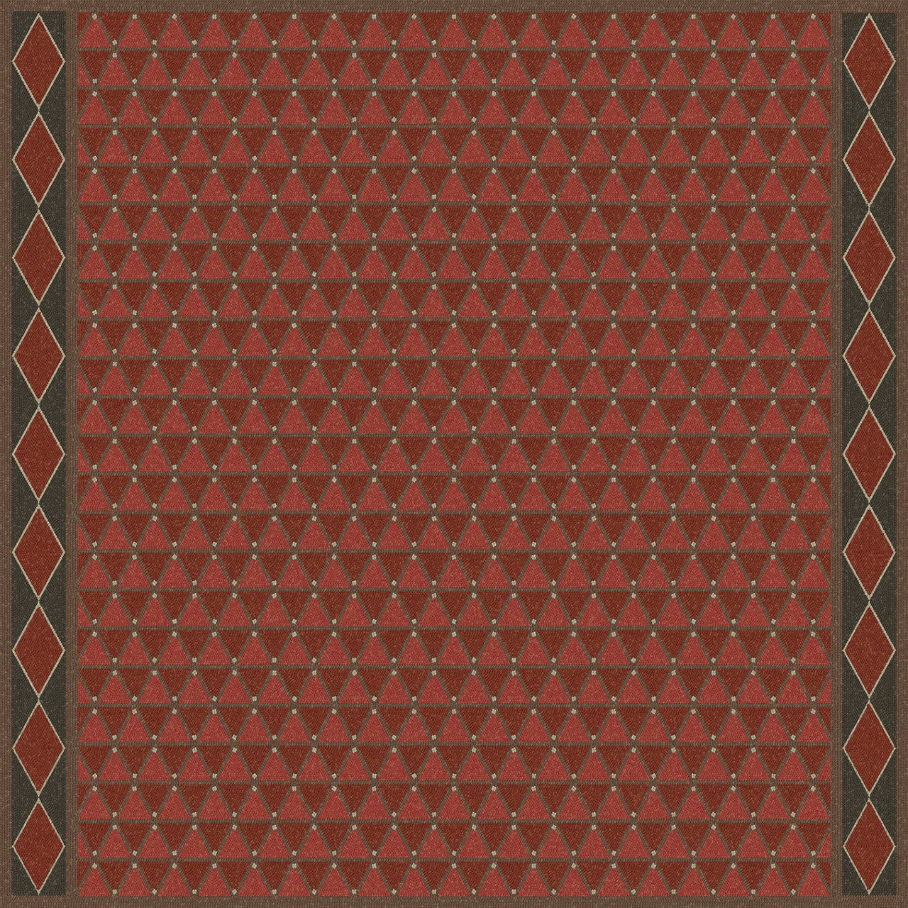 Triangular Follow the Bloodhounds- vinyl floor cloth 48x48