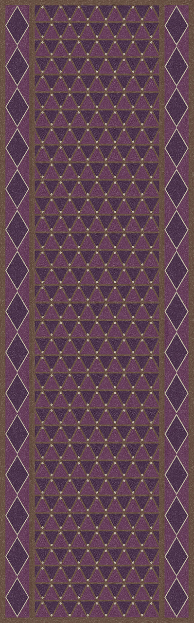 Triangular Guardianship of Nobles - vinyl floor cloth 24x77