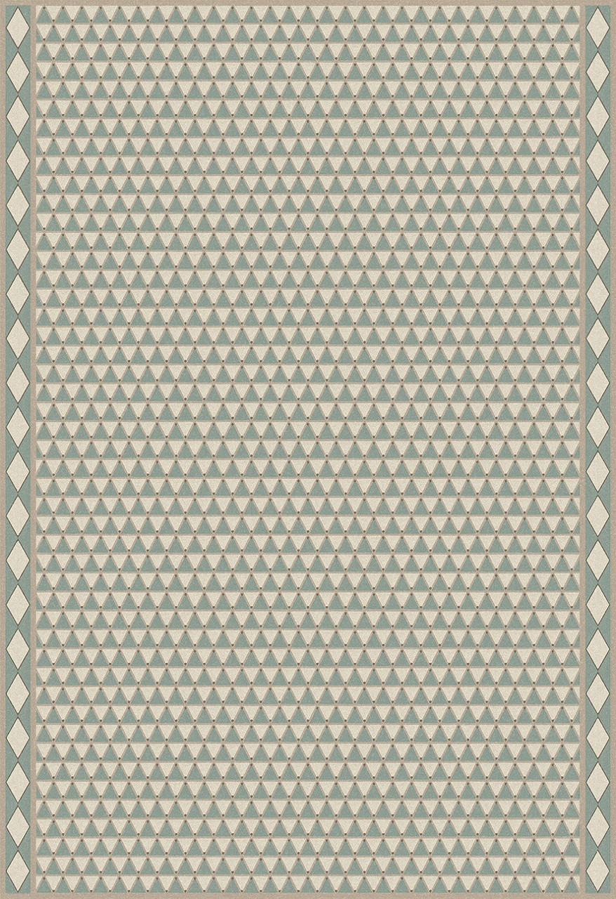 Triangular Keeper of Tomes - vinyl floor cloth 70x102
