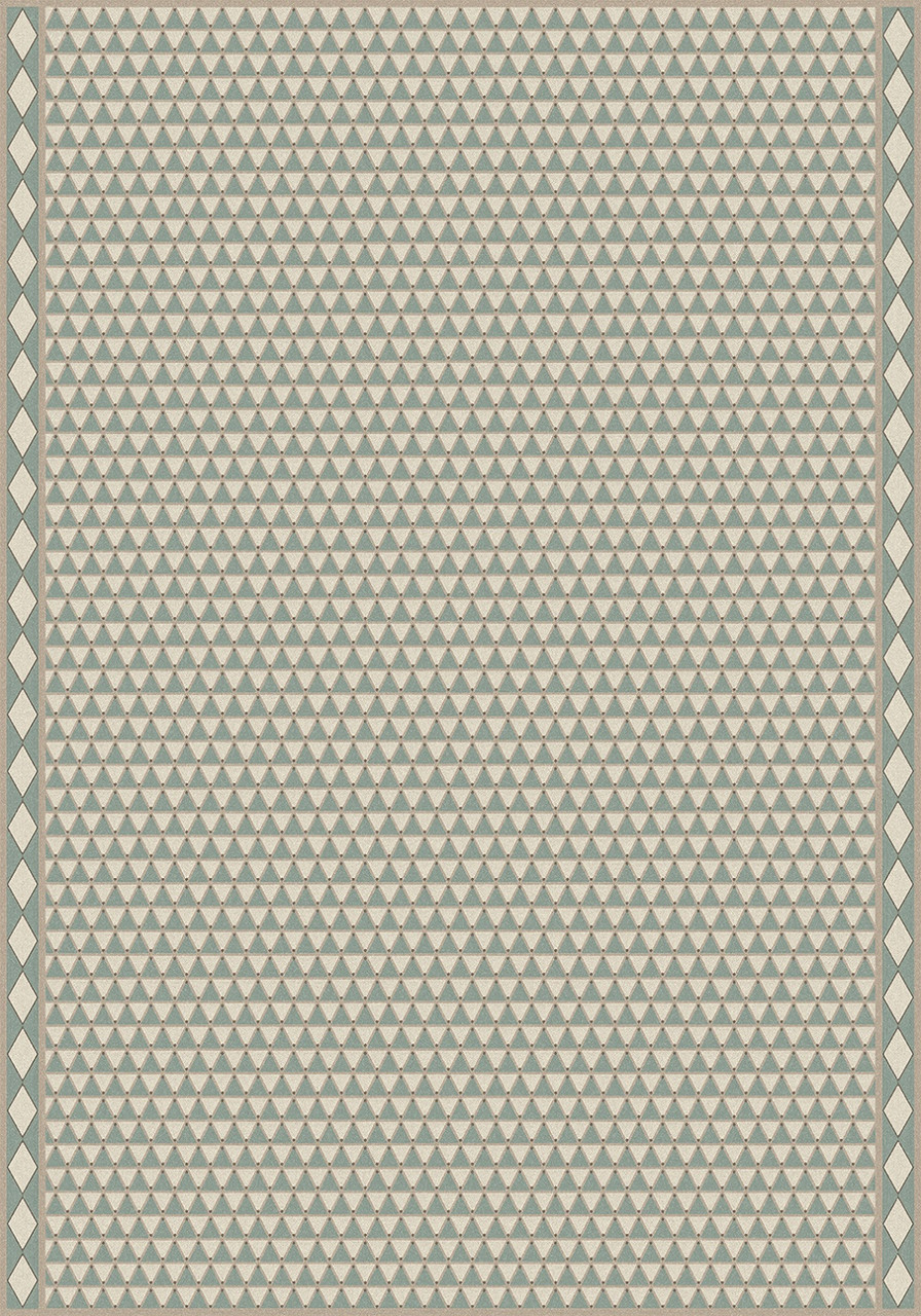 Triangular Keeper of Tomes - vinyl floor cloth 84x120