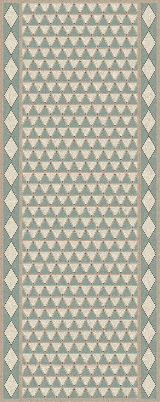 Triangular Keeper of Tomes - vinyl floor cloth 30x75