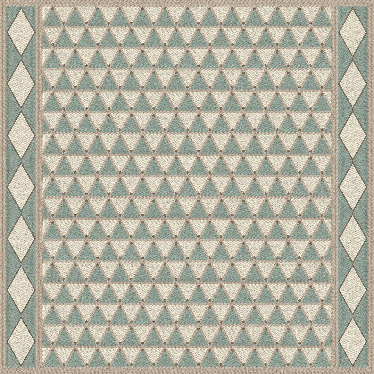 Triangular Keeper of Tomes - vinyl floor cloth 36x36